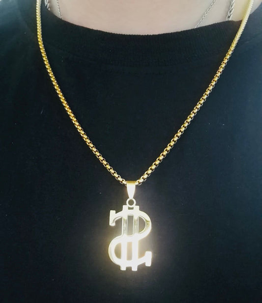 Chaine et pendentif dollar