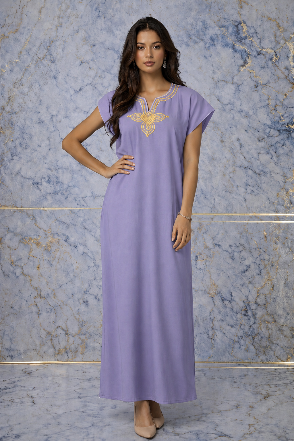 Gandoura marocaine rayée