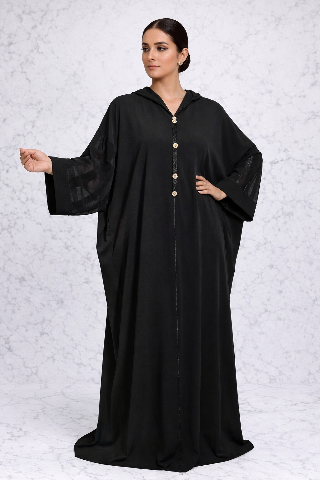 Djellaba manches satinées