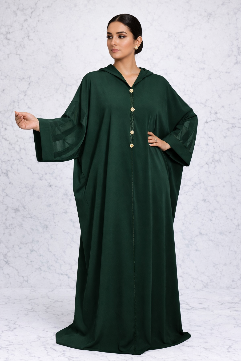 Djellaba manches satinées