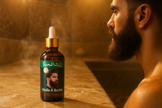 Huile de soin et pousse barbe