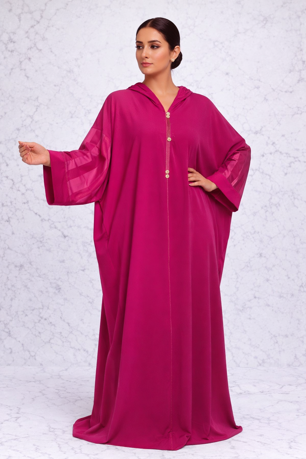 Djellaba manches satinées