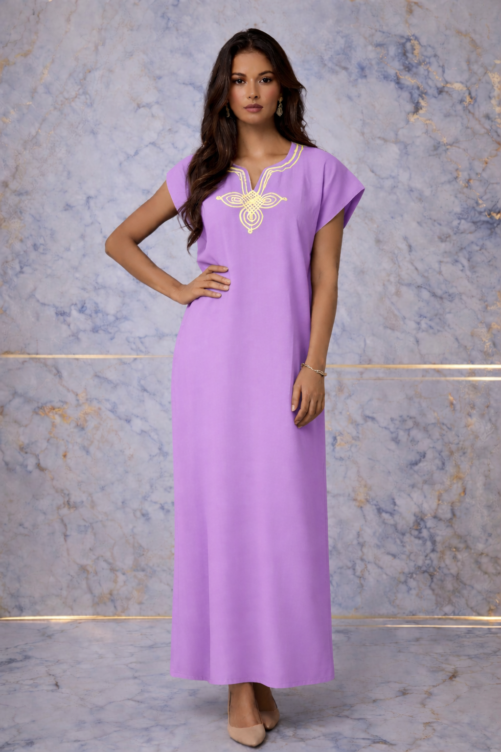 Gandoura marocaine rayée