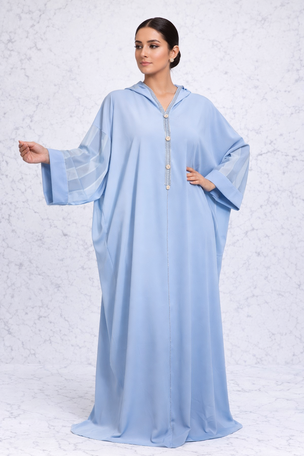 Djellaba manches satinées